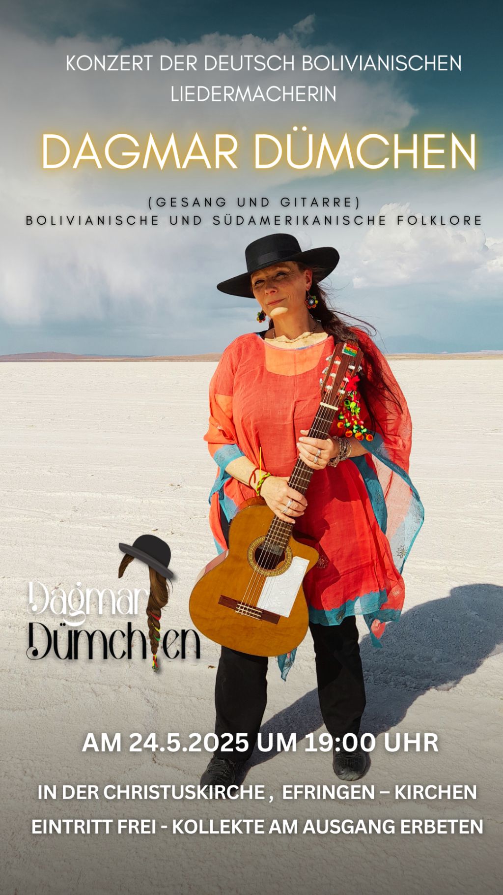 Flyer zum Konzert von Dagmar Dümchen.