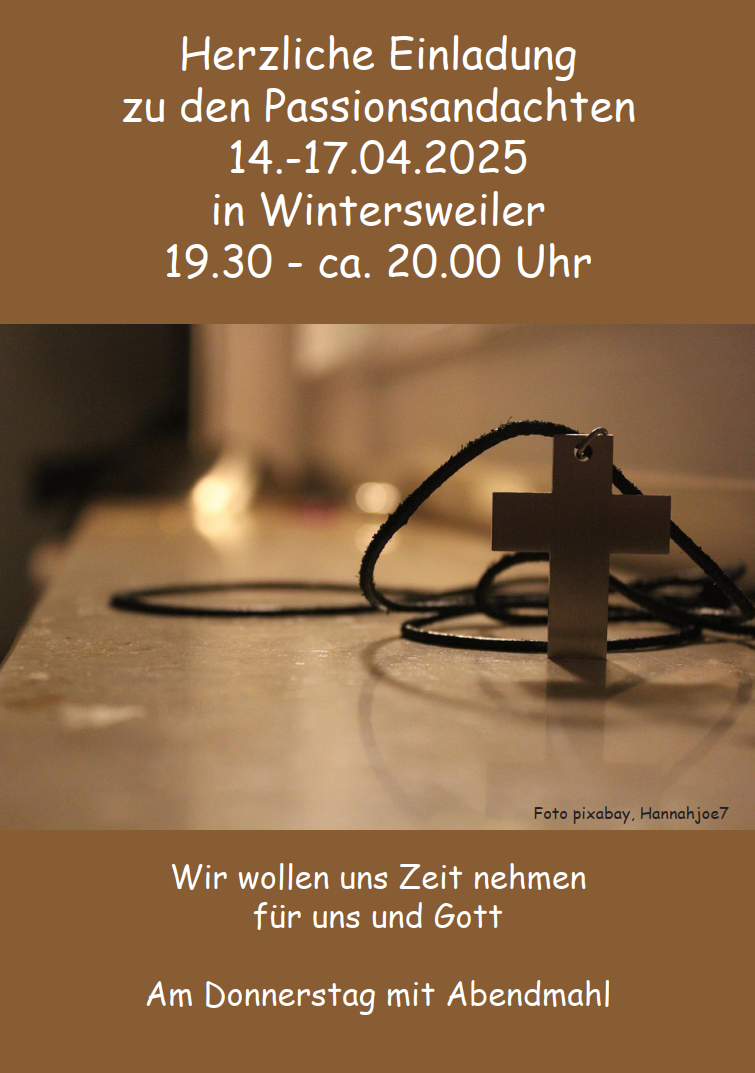 Flyer zu den Passionsandachten.